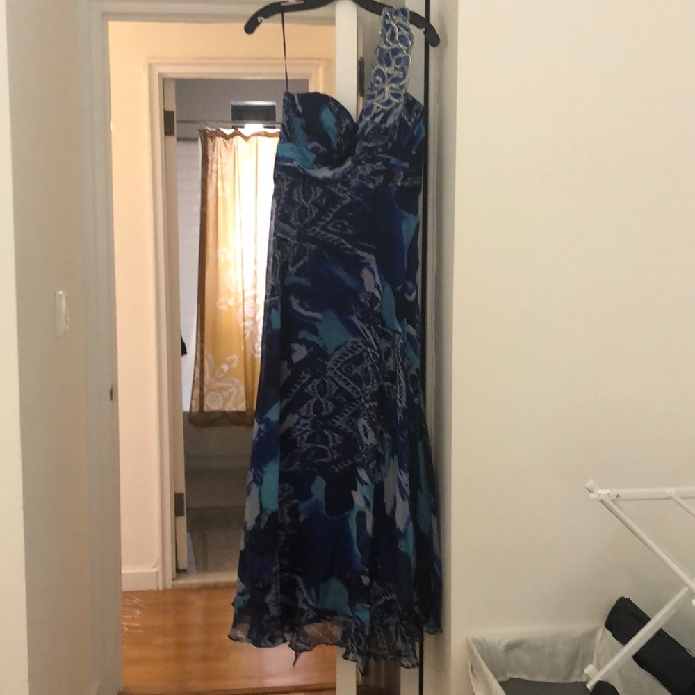 Rickie Freeman Teri Jon blue ball gown